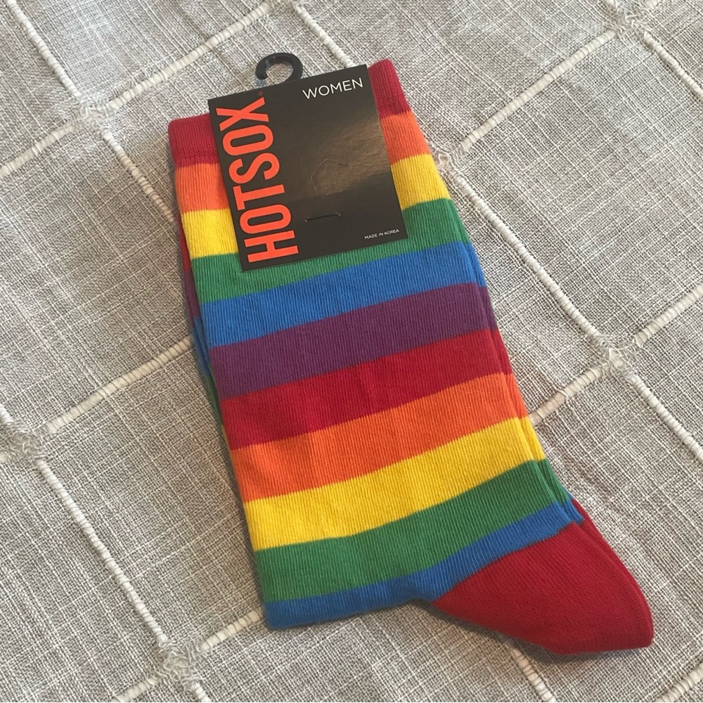 NWT Women’s Hot Sox Striped Rainbow